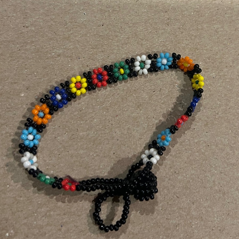 Flower Chain Multifcolor Beaded Bracelet 90s